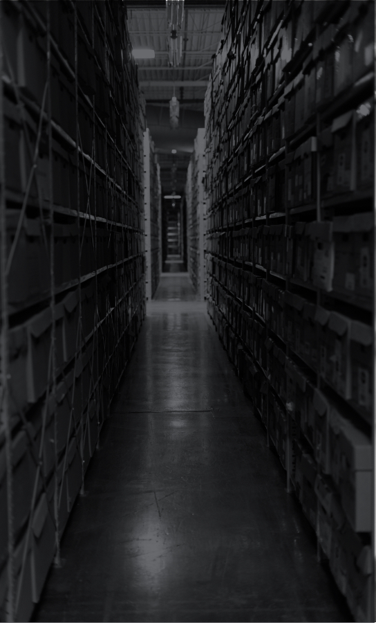 isle of a document storage warehouse